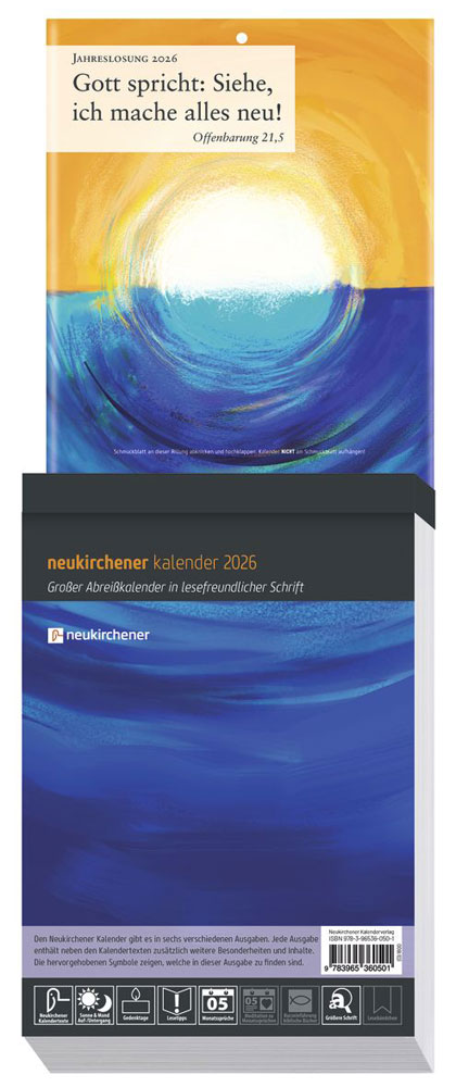 Neukirchener Abreißkalender 2026 - Großdruckausgabe
