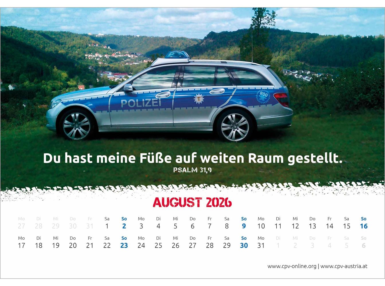 Mit Gott bei der Polizei 2026 - Wandkalender