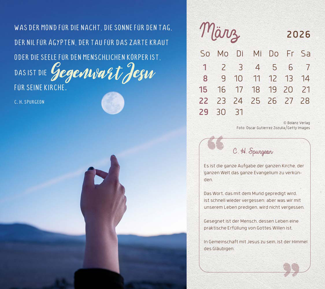 Mit Seiner Kraft 2026 - Postkartenkalender