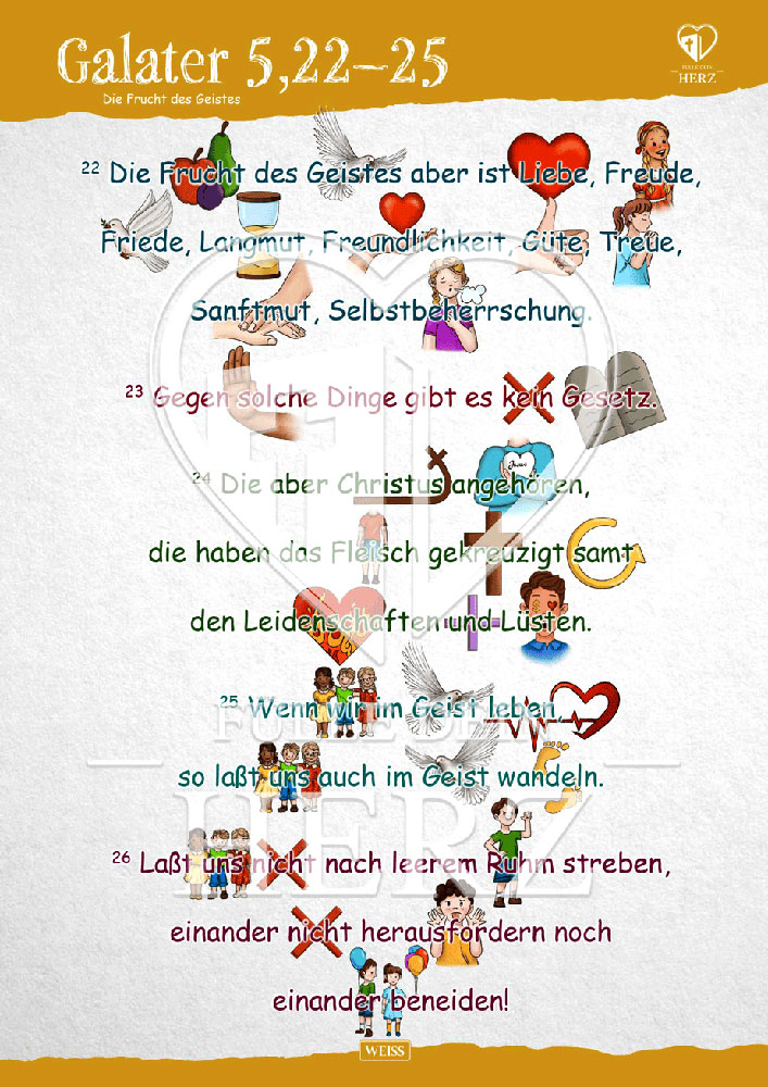 Bibelvers Poster - Die Frucht des Geistes