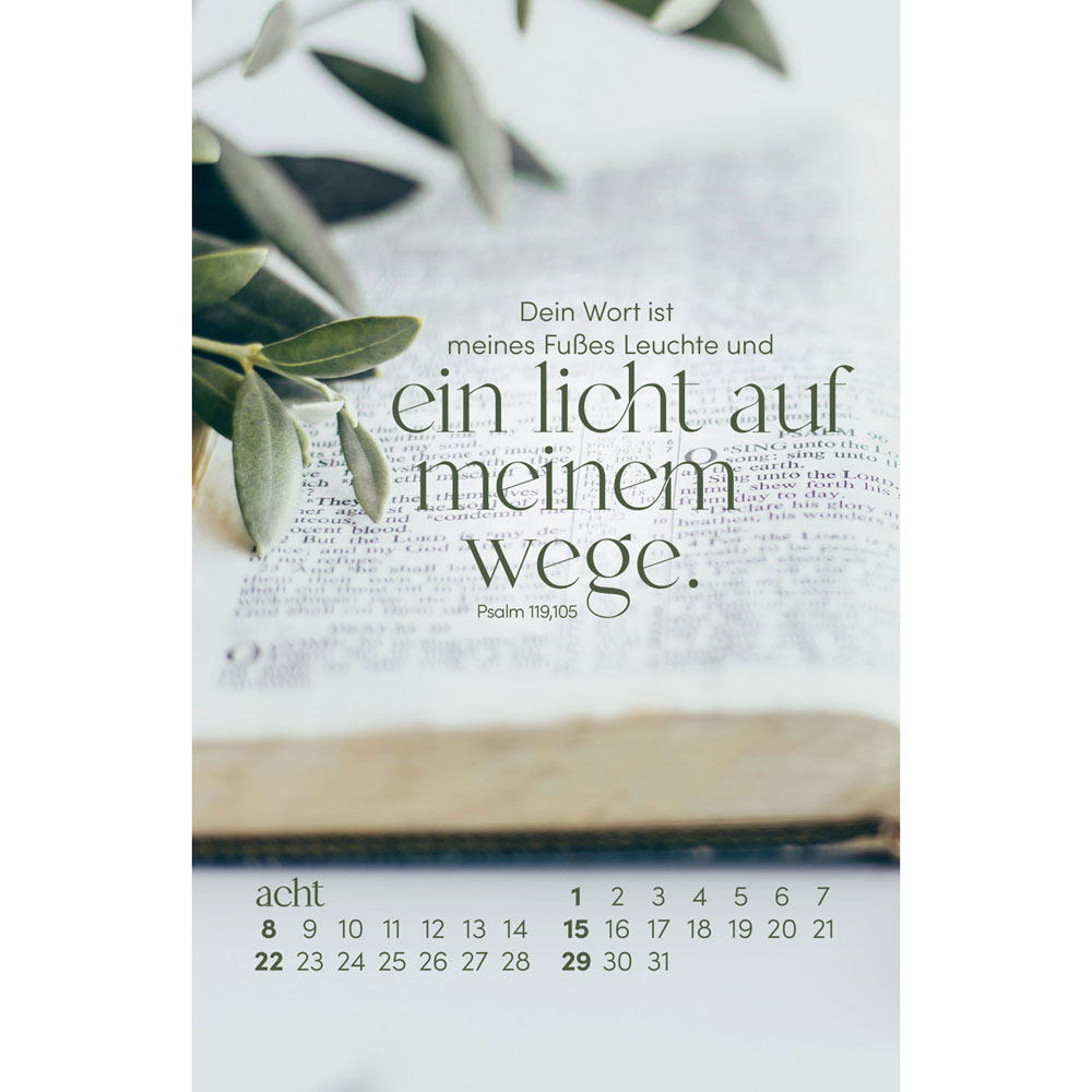Sein Wort. Dein Fels. 2027 - Postkartenkalender mit Holzaufsteller