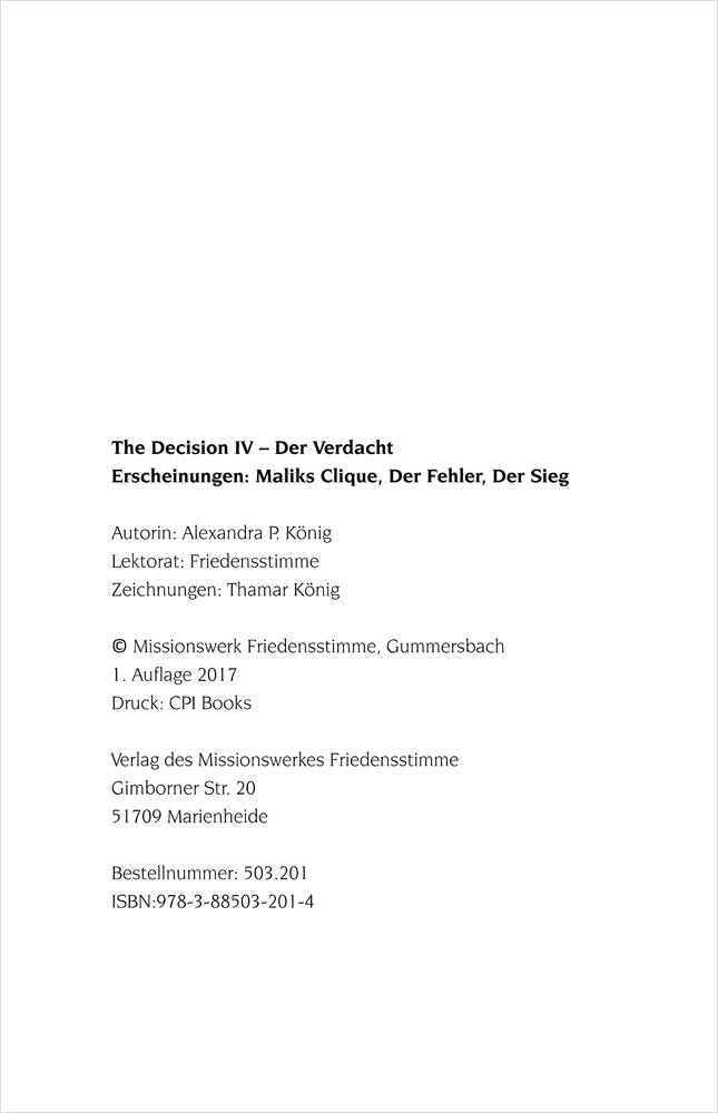 Der Verdacht (IV)