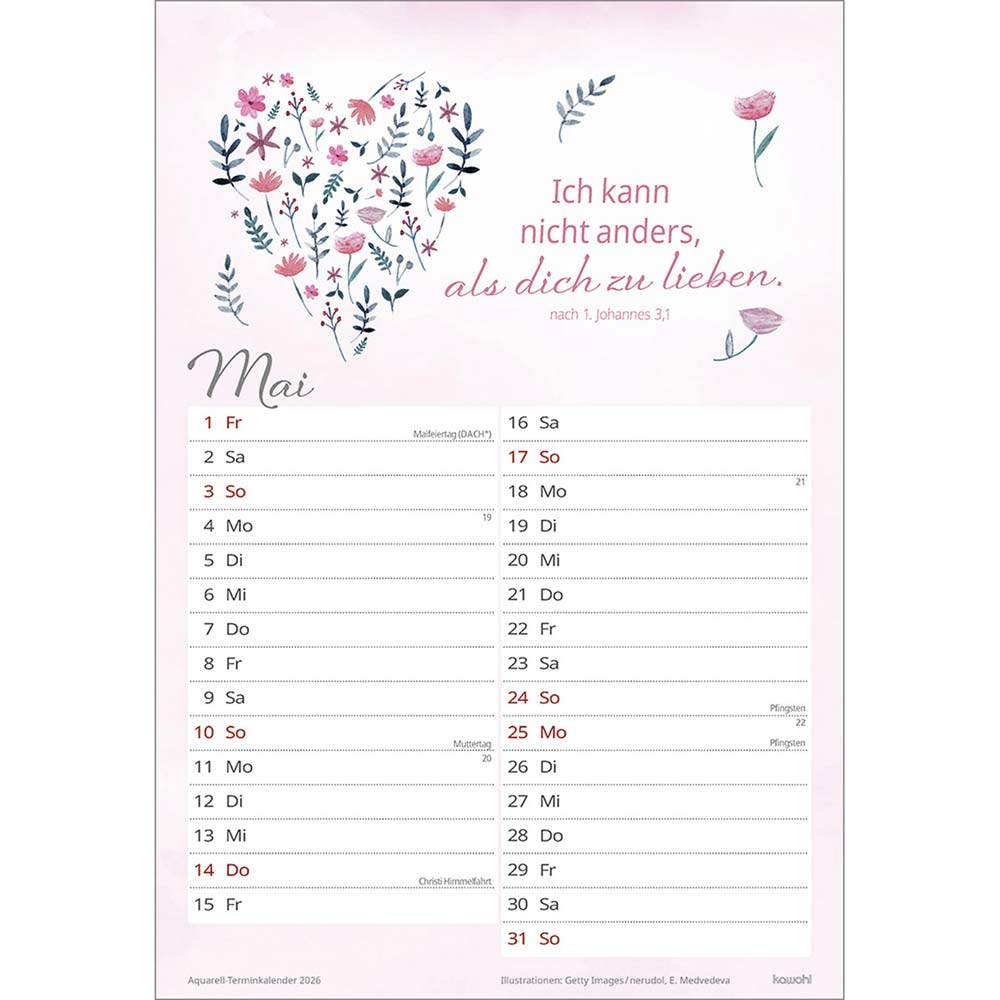 Wohlfühlen in deiner Nähe 2026 - Wandkalender