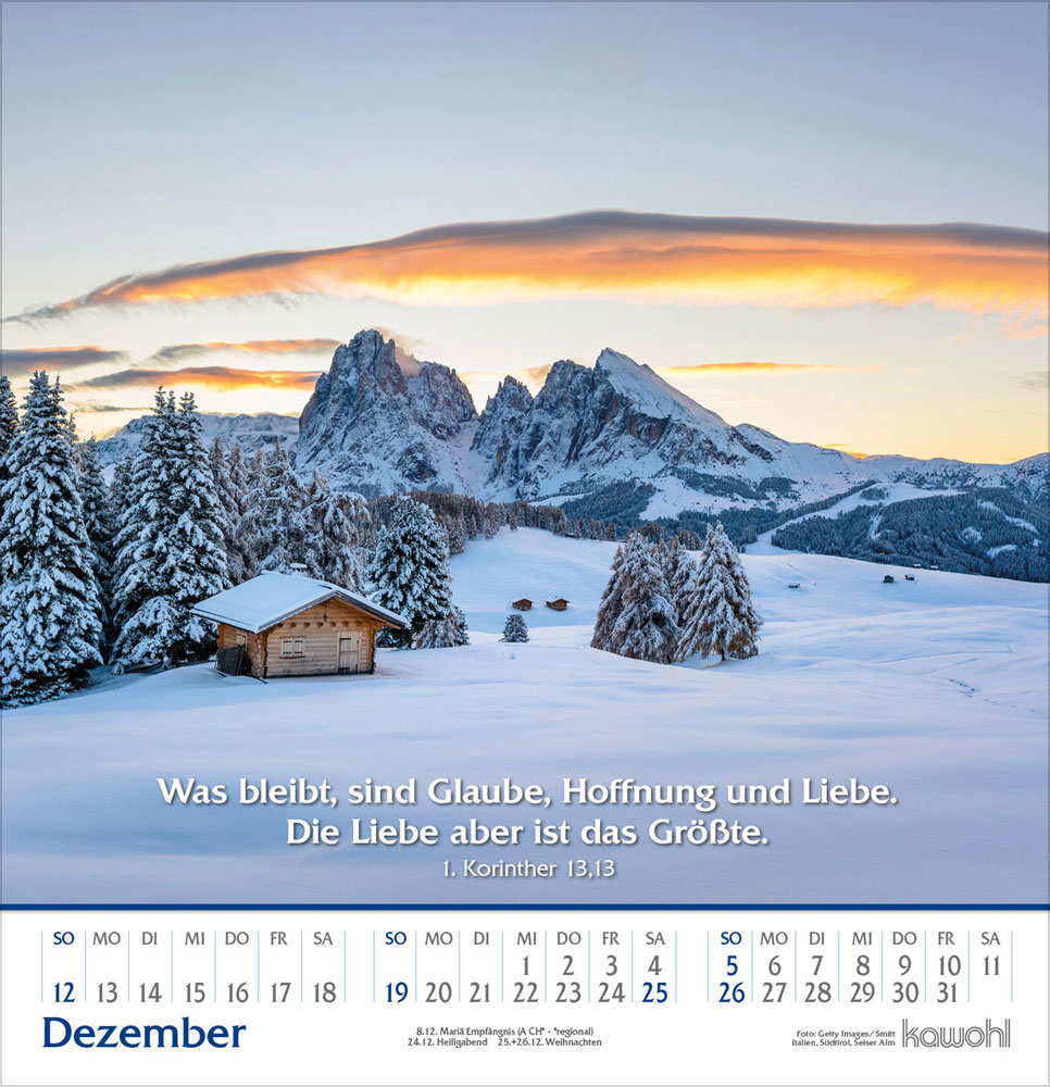 Glanz der Berge 2027 - Wandkalender