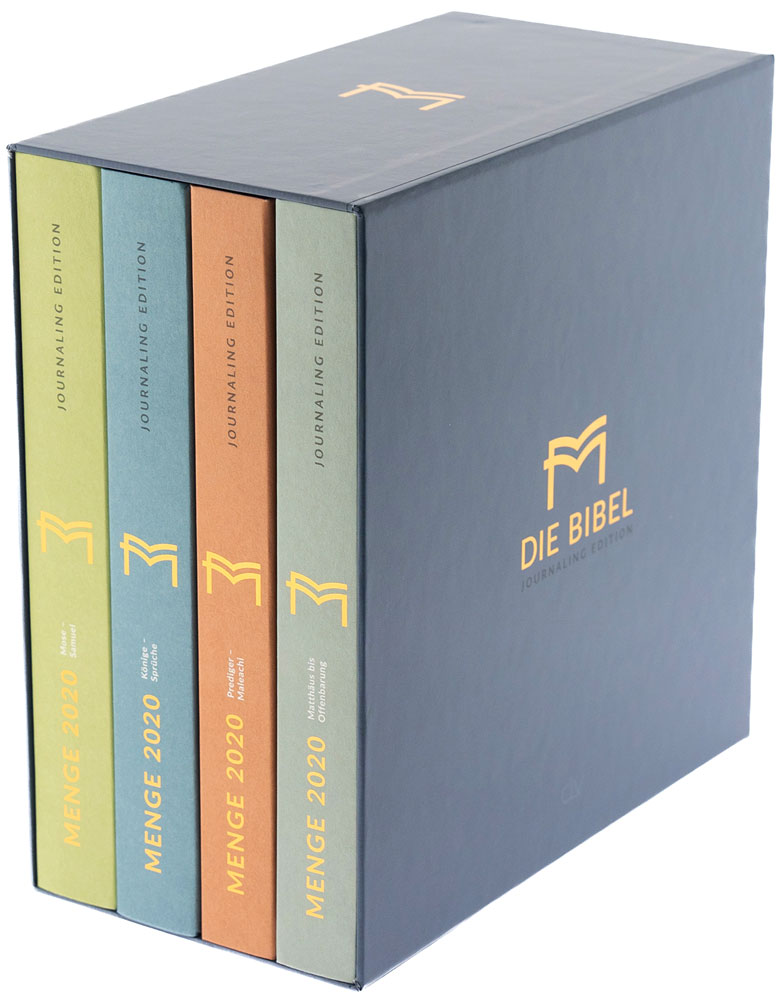 Menge 2020 (Bibel) – Journaling Edition – 4 Bände im Schuber