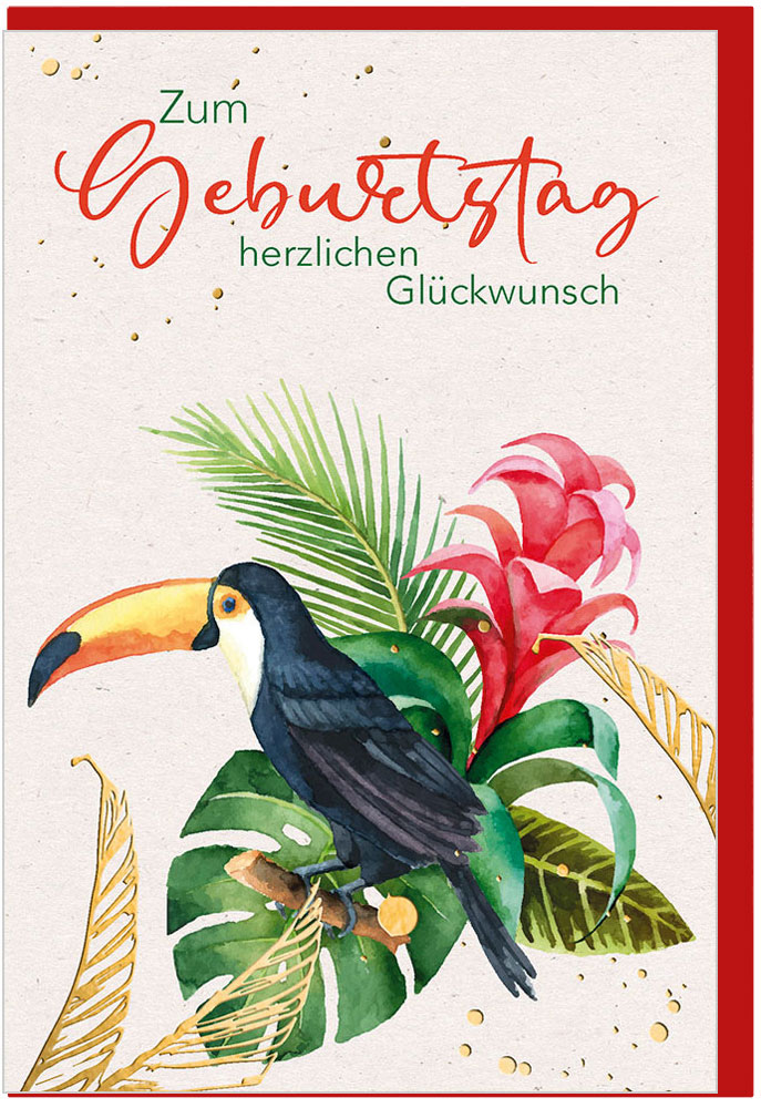 Faltkarte "Zum Geburtstag herzlichen Glückwunsch"