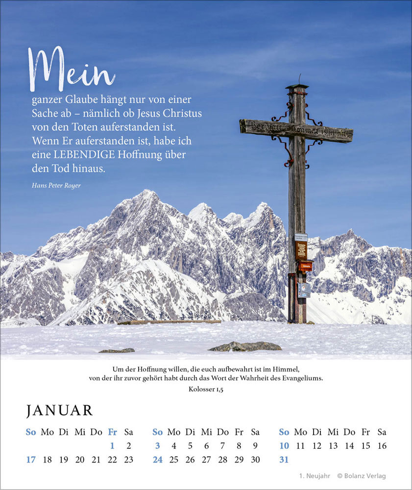 Fels meiner Stärke 2027 - Tischkalender