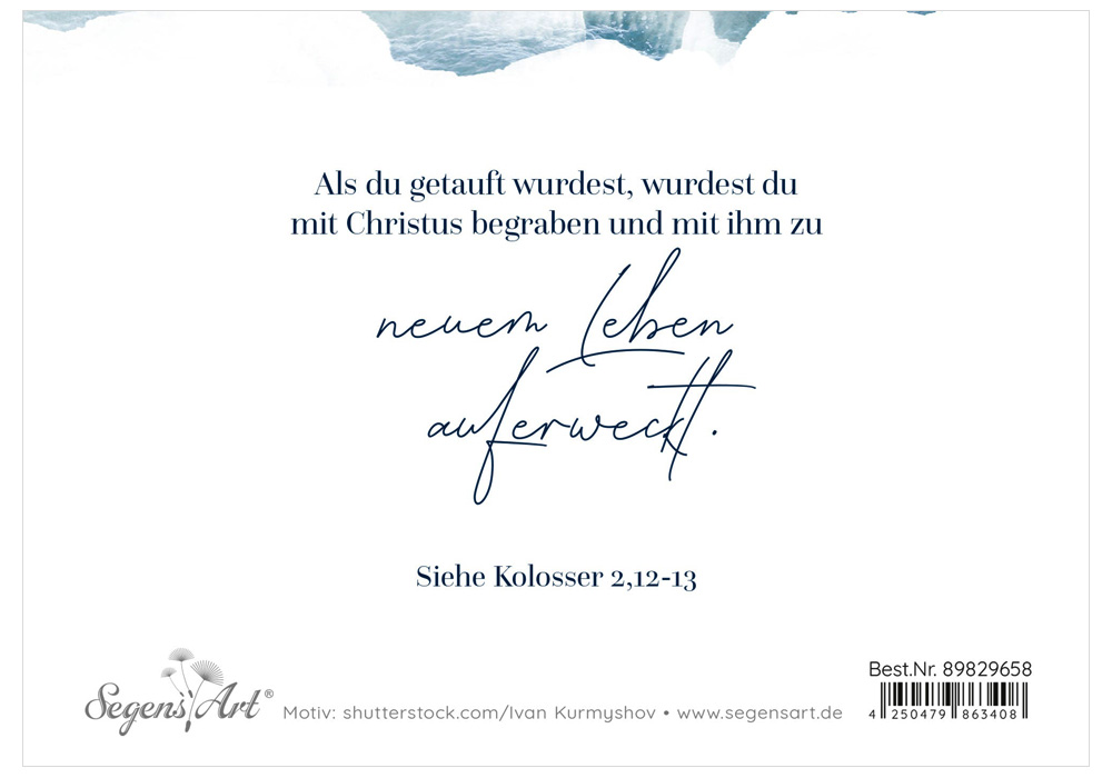 Faltkarte "Zur Taufe - Meer" Faltkarte "Zur Taufe - Meer"