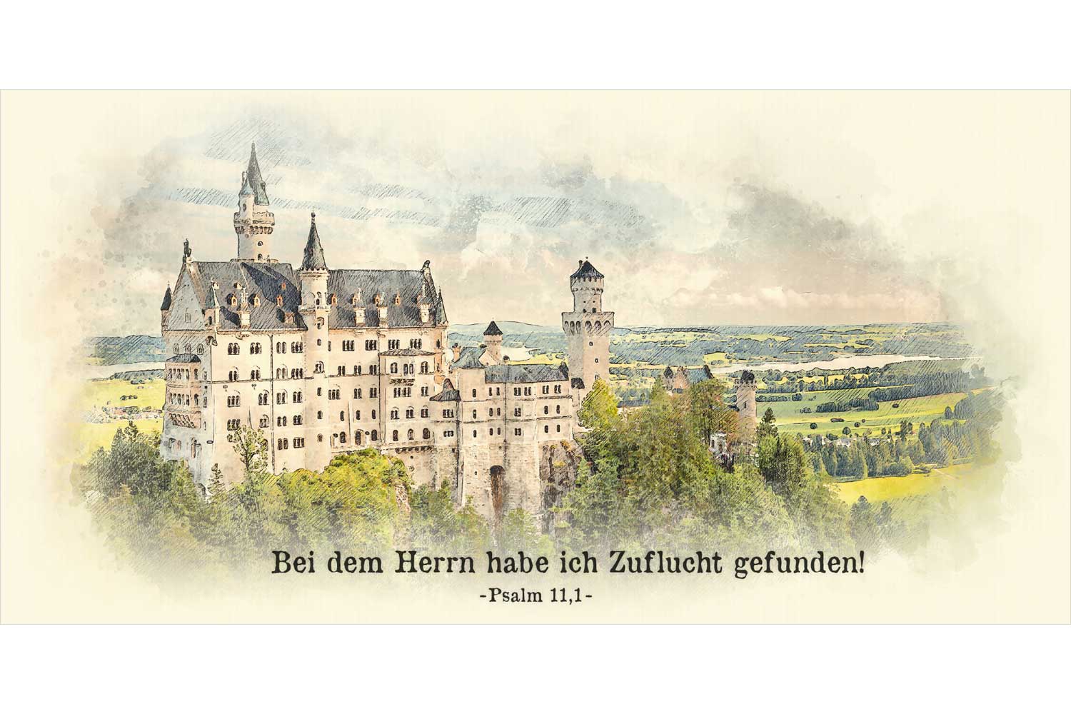 Faltkarte Art 10 "Schloss"