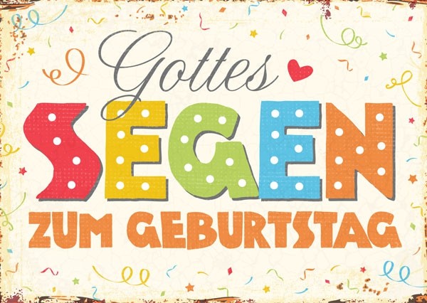 Postkarte "Gottes Segen zum Geburtstag"