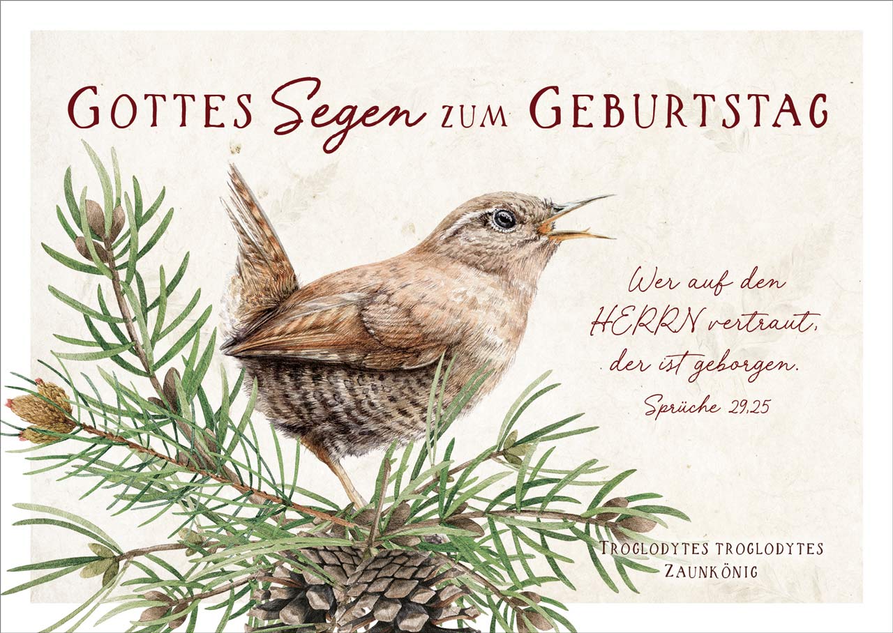 Postkarte "Gottes Segen zum Geburtstag"