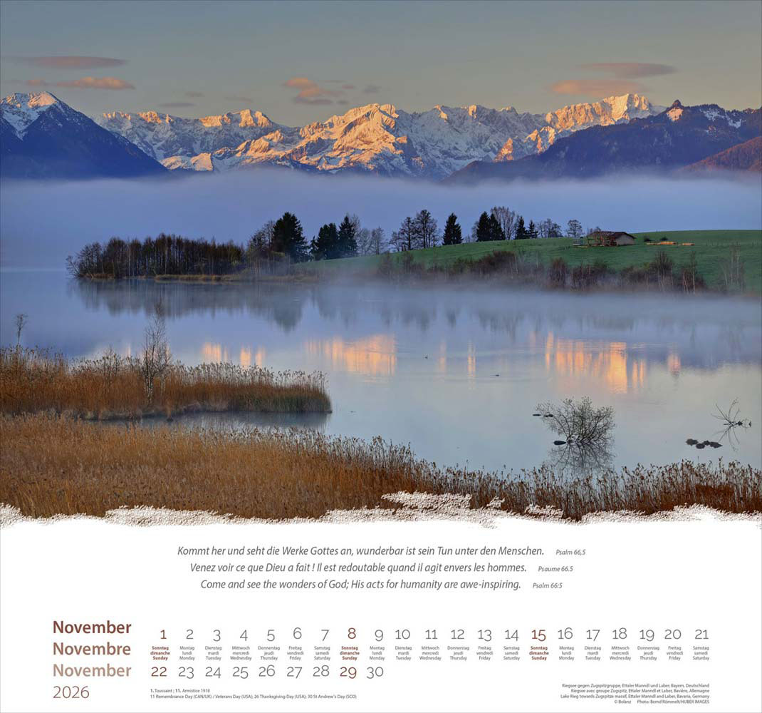 Berge 2026 - Wandkalender
