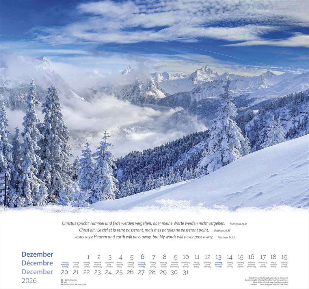 Berge 2026 - Wandkalender
