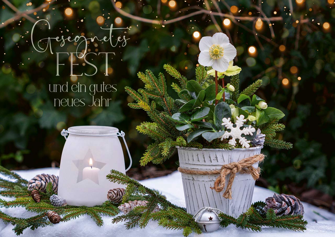 Postkarte "Gesegnetes Fest" (Kerze)