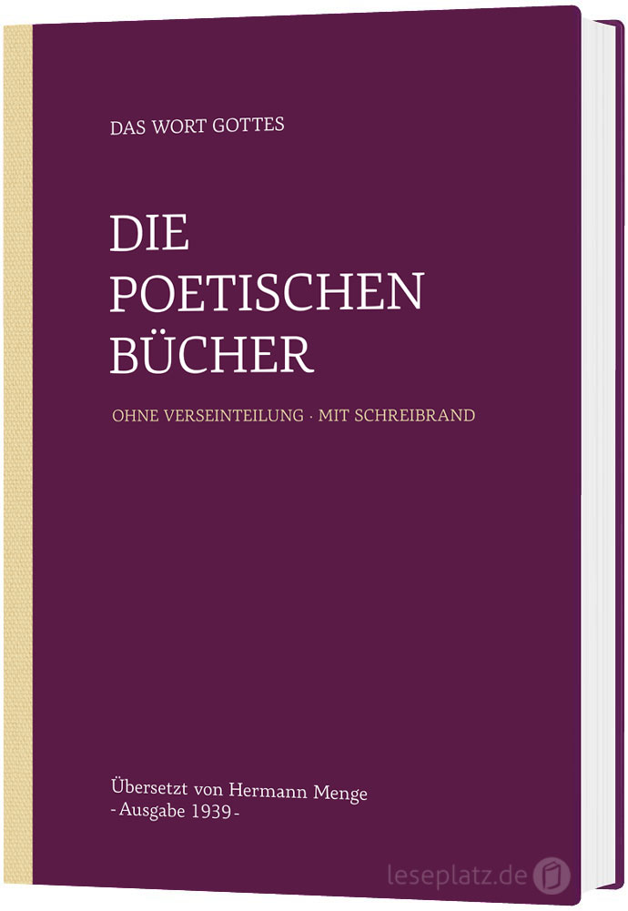 Menge 1939 - Altes Testament "Die poetischen Bücher"
